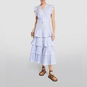 Sandro Maude Tiered Midi Dress